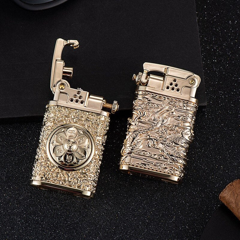 Dragon Wings Brass Kerosene Lighter | Bowlift