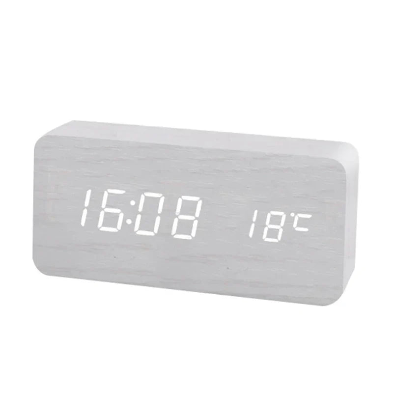 BowLift | Digital alarm clock made of wood | LED display | Modern design | Silent | Eco-friendly