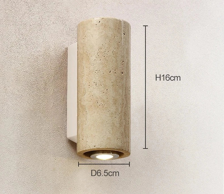 BowLift | Modern Natural LED Wall Lamp made of Travertine