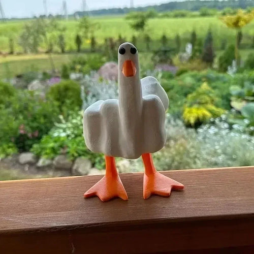 Middle Finger Resin Duck Decor | Bowlift