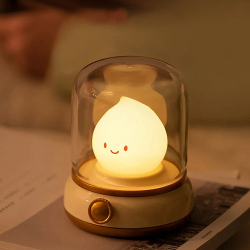 BowLift | LumiFlame LED Night Light | Retro Oil Design | USB Rechargeable | Warm Mood Light