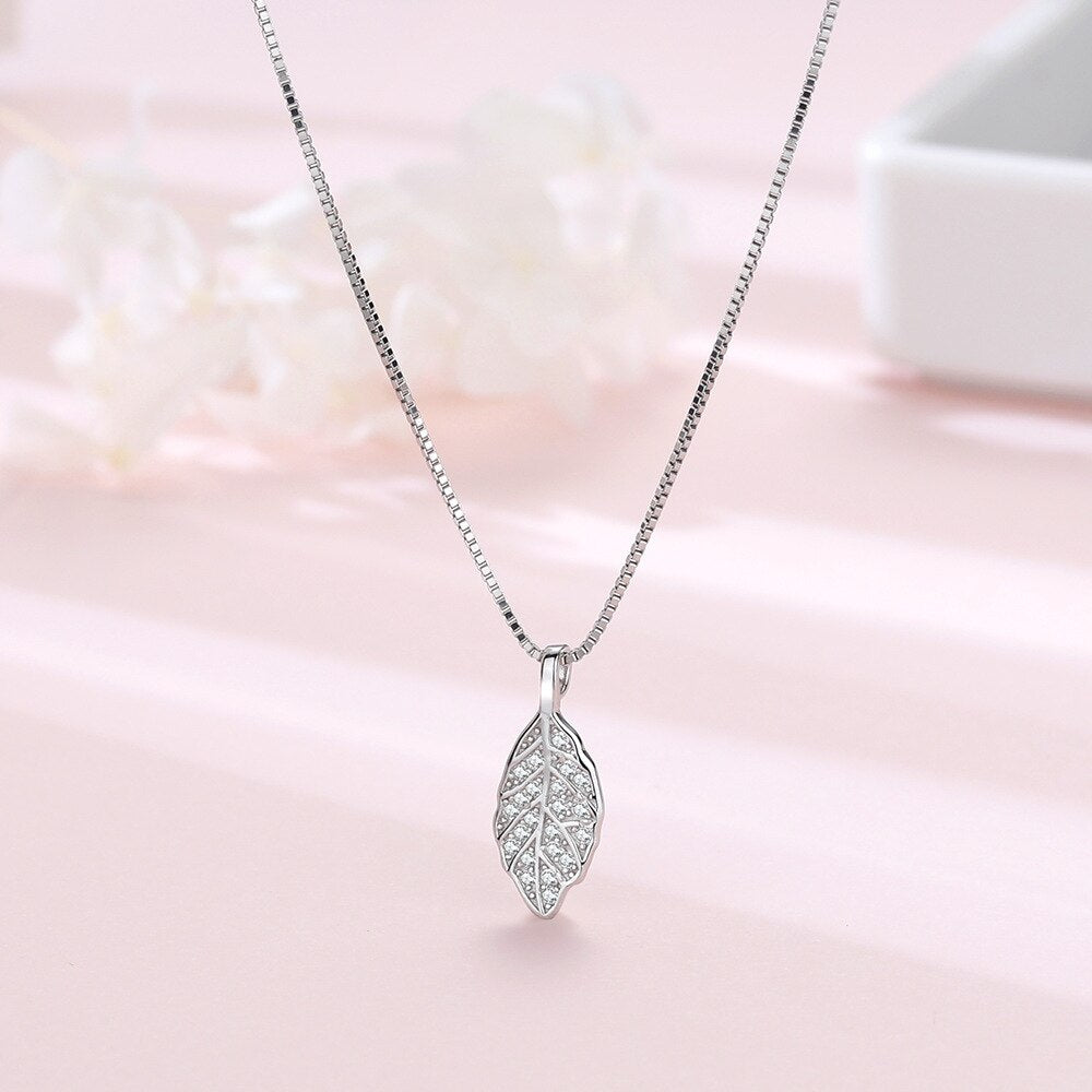 BowLift | Nature Sparkle Tree Leaf Pendant Necklace