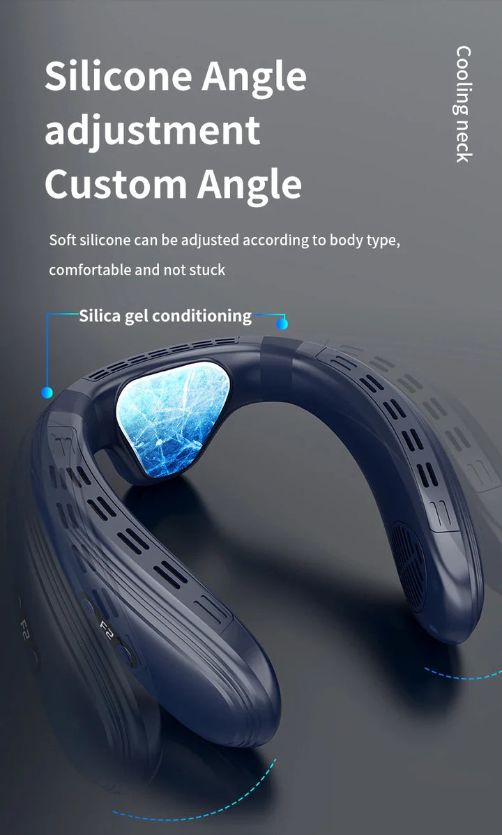 Portable Neck Fan 5200mAh – Rechargeable Wearable Semiconductor Cooling Fan, Personal Outdoor Neck Air Conditioner | Bowlift