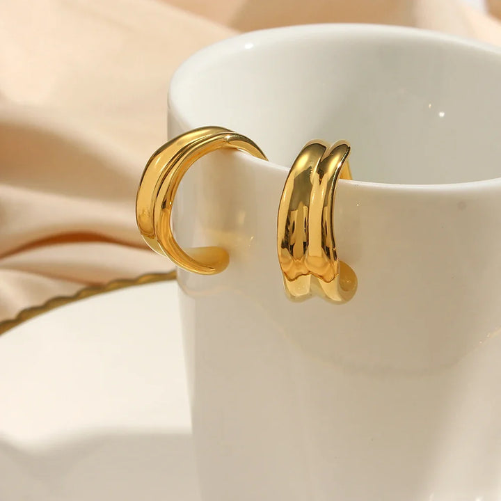 BowLift | Minimal Textured Crevice Earrings