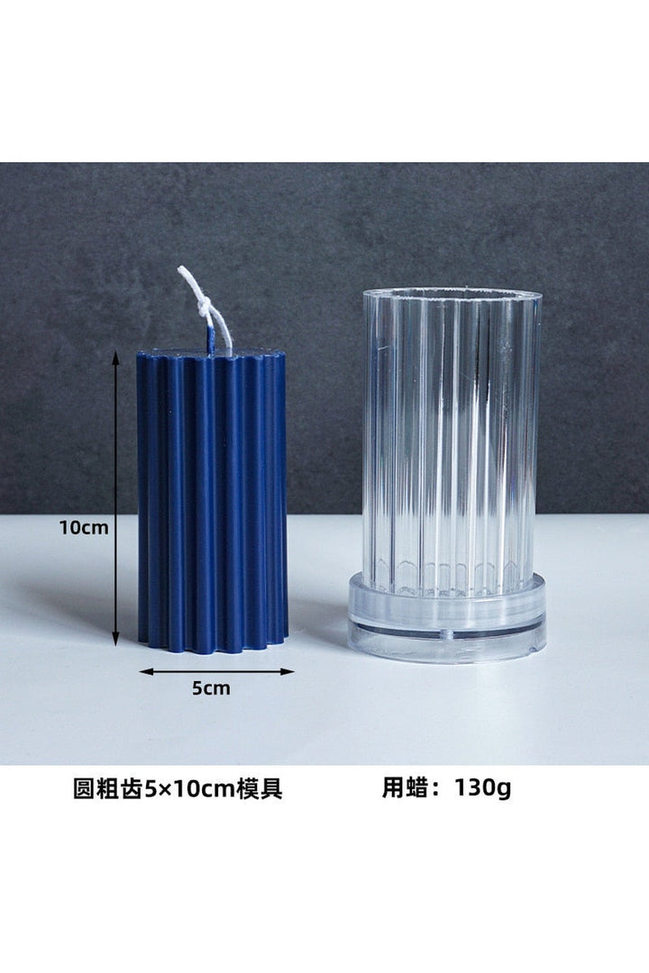 striped column candle shape | Bowlift