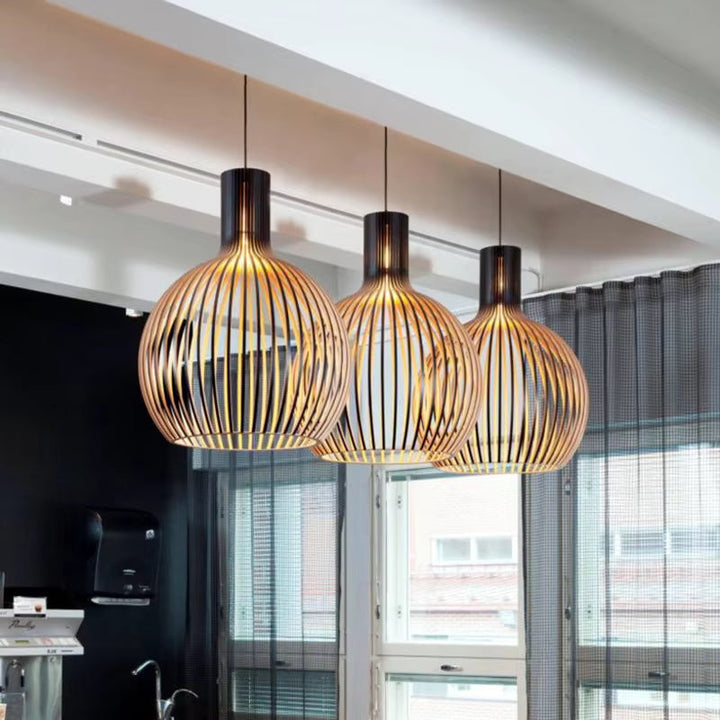 BowLift | Natura Orb Bamboo Pendant Lamp – Handmade Hanging Lamp