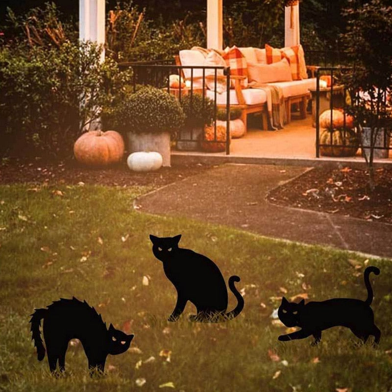 BowLift | 3Pcs Black Cat Garden Ornaments