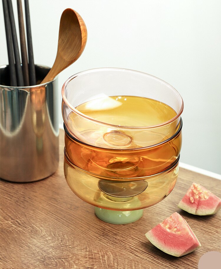 BowLift | Colorful borosilicate dessert bowl with spoon