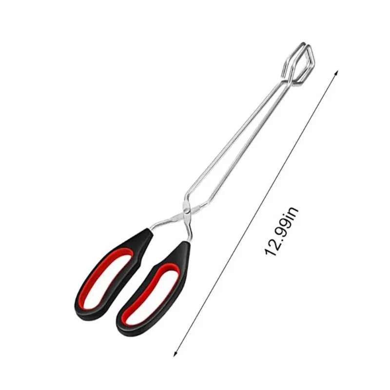 BowLift | Gripflame Grill Tongs with Scissor Grip | 9/11/12 Inch | Heat Resistant & Non-Slip | BBQ Tongs for Meat, Bread & Vegetables | Ideal for Grill, Kitchen & Outdoor