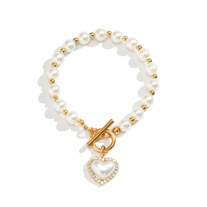 BowLift | Pearl Heart Diamond Accented Bracelet