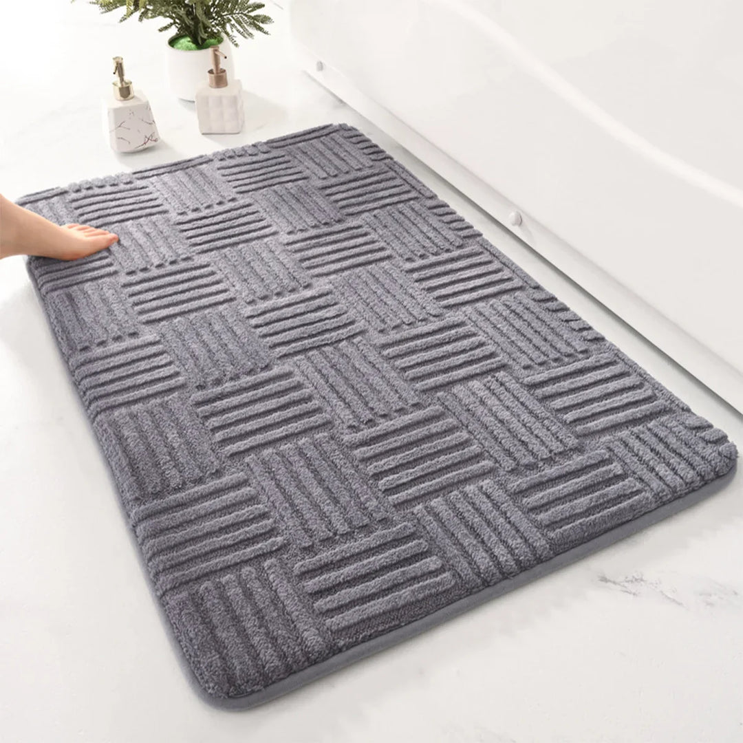 BowLift | Bath Mat AquaStripes | Non-slip & Highly Absorbent | Soft & Easy Care | For Bathroom & Entrance
