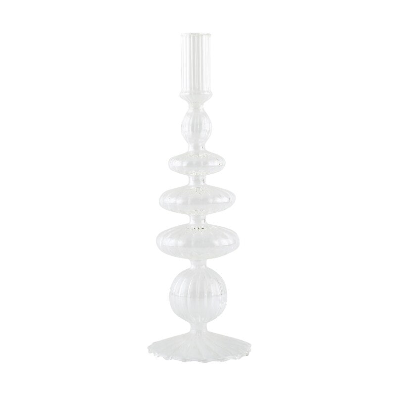 Ribbed Glass Candleholders - Pastel | Bowlift