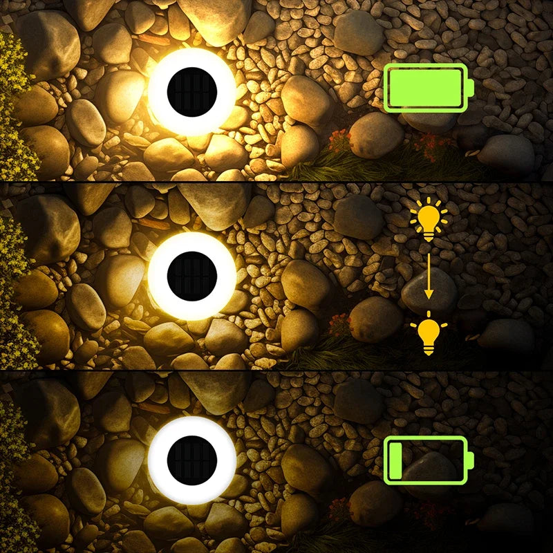 Solar Outdoor Pathway 4-Piece Lights Bowlift