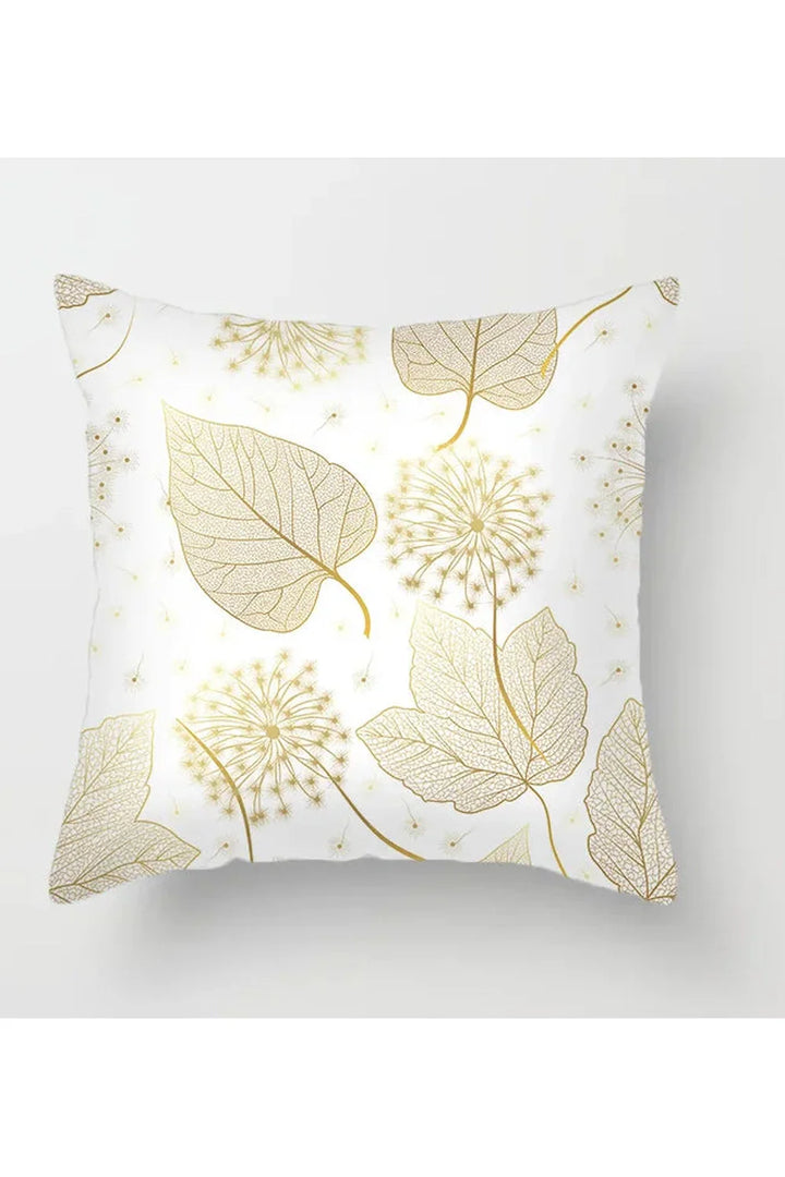 Yellow Leaf Polyester Pillowcase | Bowlift