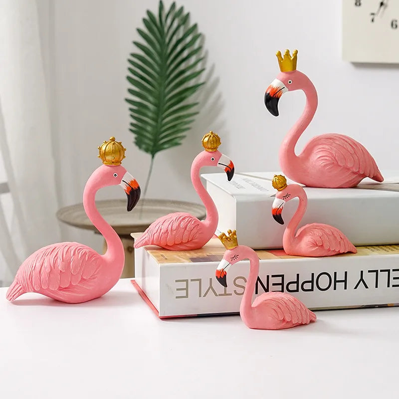 BowLift | Nordic Flamingo Figurine Figure Statue Sculpture Living Room Office Wedding Party Ornaments Home Decor Decoration Accessories