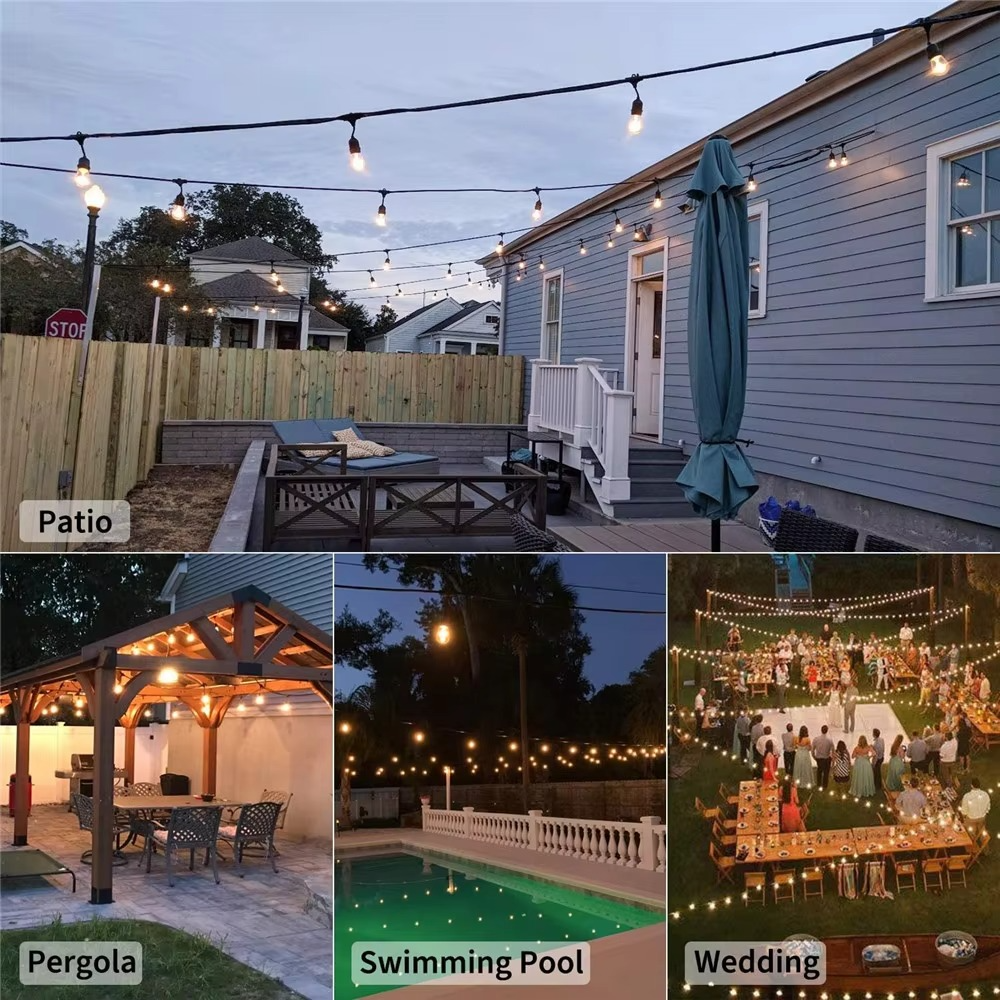 BowLift | Waterproof LED Edison Outdoor String Lights for Gardens, Patios & Parties