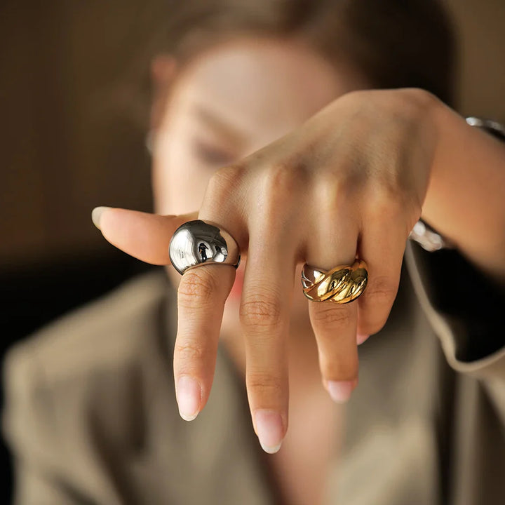 BowLift | Chunky Gold Wrapped Two Tone Ring