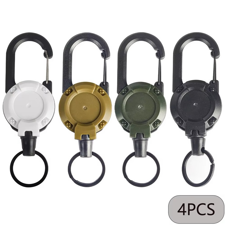 BowLift | Heavy-Duty Tactical Retractable Keychain – Multi-Use Outdoor Carabiner Tool