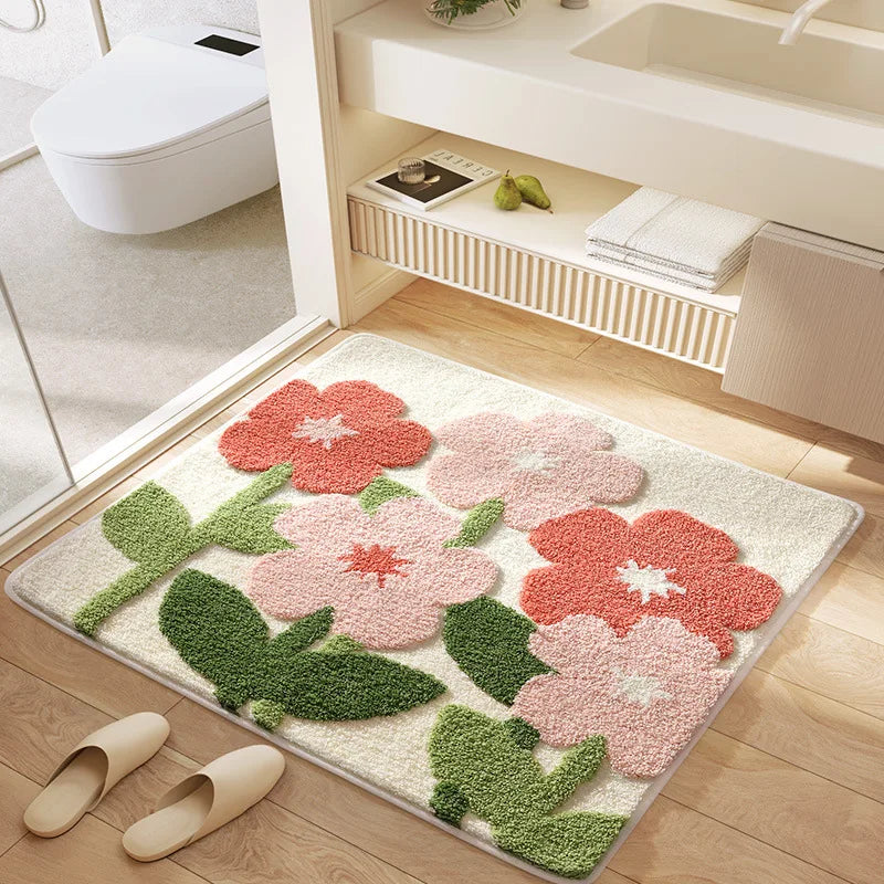 Flower Garden Bath Mat | Bowlift