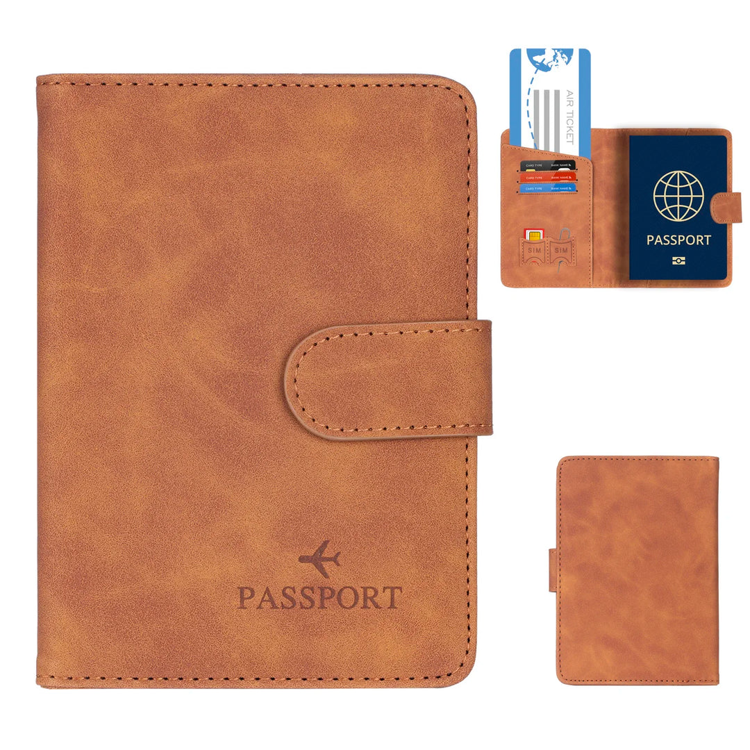 BowLift | SafePort Passport Holder | RFID Protection | Elegant Leather Look | Compact for Men & Women