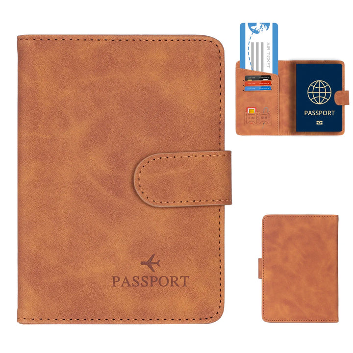 BowLift | SafePort Passport Holder | RFID Protection | Elegant Leather Look | Compact for Men & Women