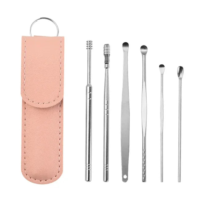 BowLift | Stainless Steel Ear Wax Remover 6-piece Cleaning Tool Set