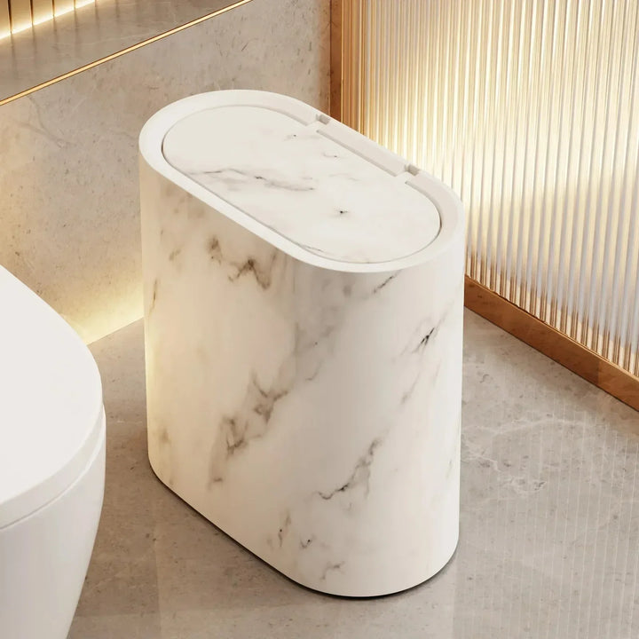 Nordic Marble Design Trash Can Bowlift