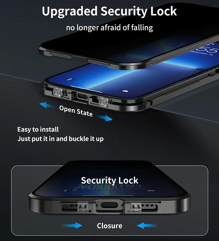 BowLift | Double Sided Magnetic Glass Anti-Peep Mobile Case
