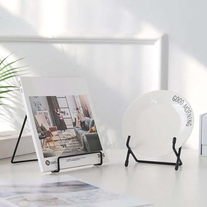 BowLift | Iron Art Multi-Use Display Stand: Versatile magazine, dish, picture, and photo album stand for home decor