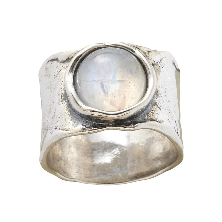 Enchanting Silver Moonstone Ring - Luna Bowlift