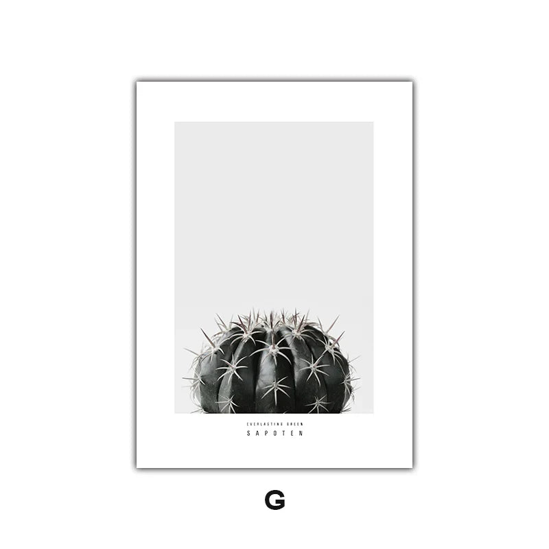 Minimalist Green Leaves Modern Botanical Specimen Wall art Fine Art Canvas Prints Gallery Wall Pictures For Living Room Dining Room Art Decor | Bowlift