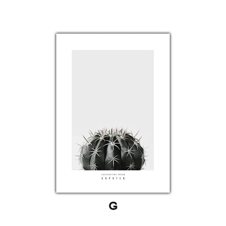 Minimalist Green Leaves Modern Botanical Specimen Wall art Fine Art Canvas Prints Gallery Wall Pictures For Living Room Dining Room Art Decor | Bowlift
