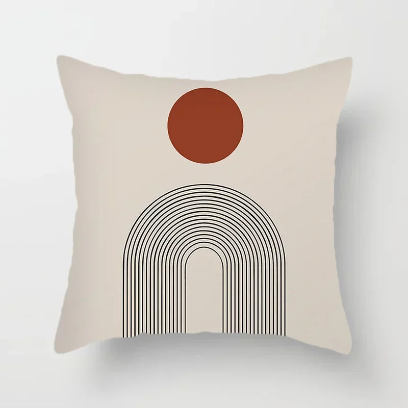BowLift | Aurum Cushion Cover - Modern Black-White Cushion Cover with Abstract Art Print