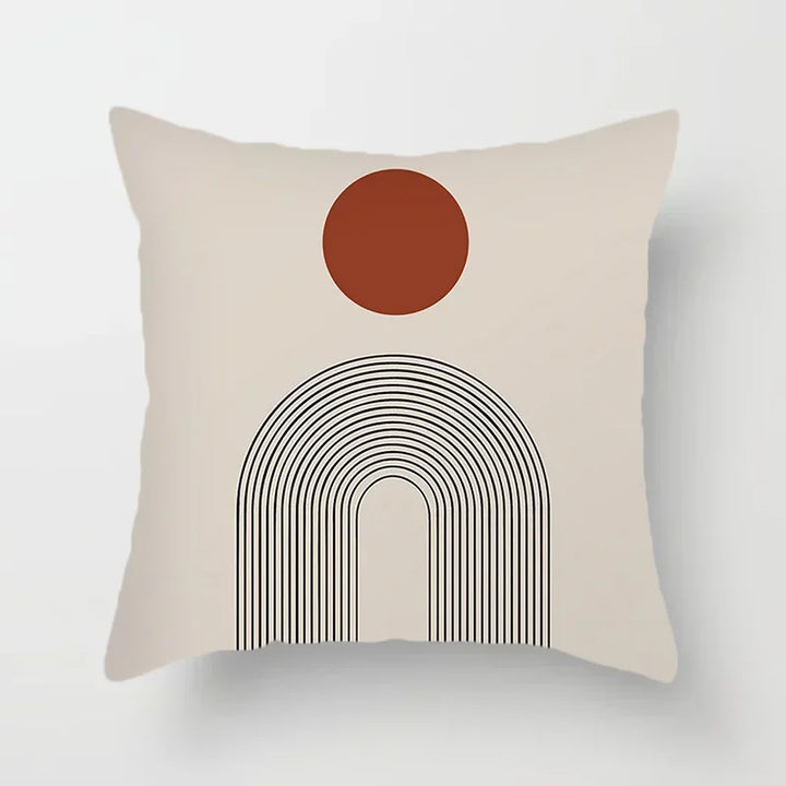 BowLift | Aurum Cushion Cover - Modern Black-White Cushion Cover with Abstract Art Print