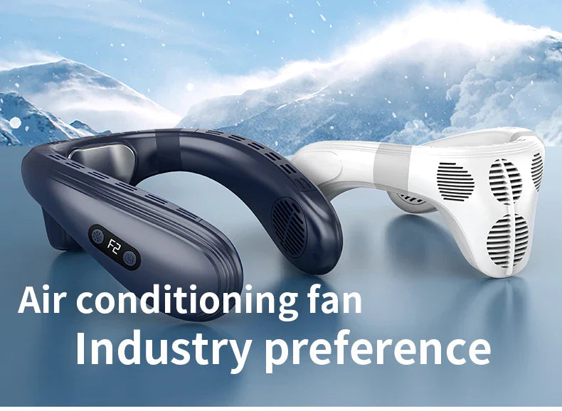 Portable Neck Fan 5200mAh – Rechargeable Wearable Semiconductor Cooling Fan, Personal Outdoor Neck Air Conditioner | Bowlift
