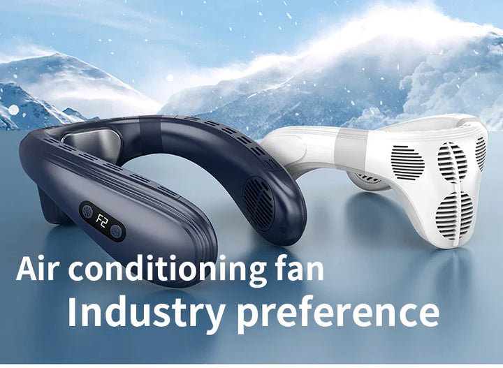 Portable Neck Fan 5200mAh – Rechargeable Wearable Semiconductor Cooling Fan, Personal Outdoor Neck Air Conditioner | Bowlift
