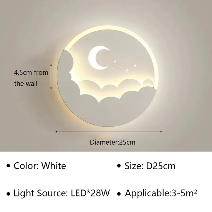 BowLift | Magical LED Wall Lamp with Moon and Stars │ Create an Enchanting Atmosphere in Your Room