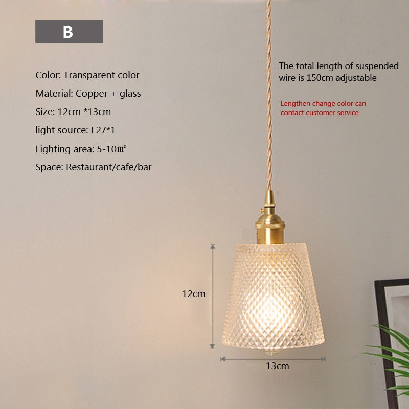 BowLift | Nordic Brilliance Transparent Glass Pendant Lamp