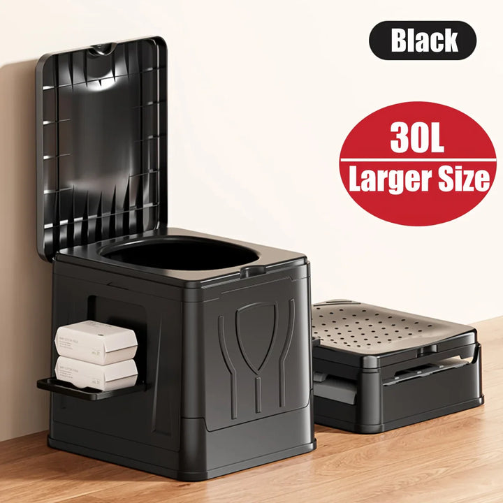 BowLift | Foldable Camping Toilet Camploo XL | Portable with Lid | Extra Large & Sturdy | For Outdoor, Travel & Boat