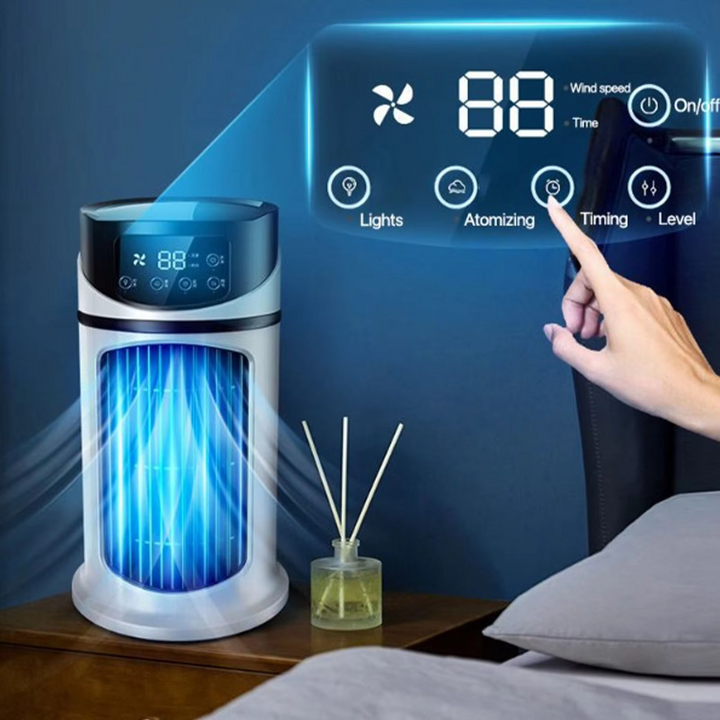 BowLift | Portable Air Cooler Fan with Humidifier & Dust Filter – USB Powered Mini AC for Home & Office
