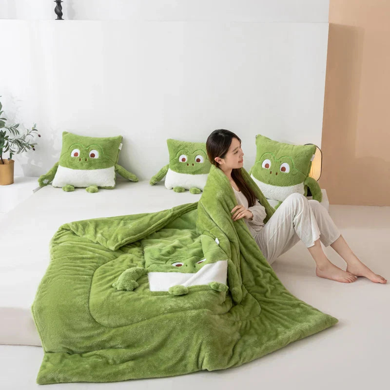 Cozy Dreams Mini Monster Quilted Pillow Bowliftanket | Bowlift