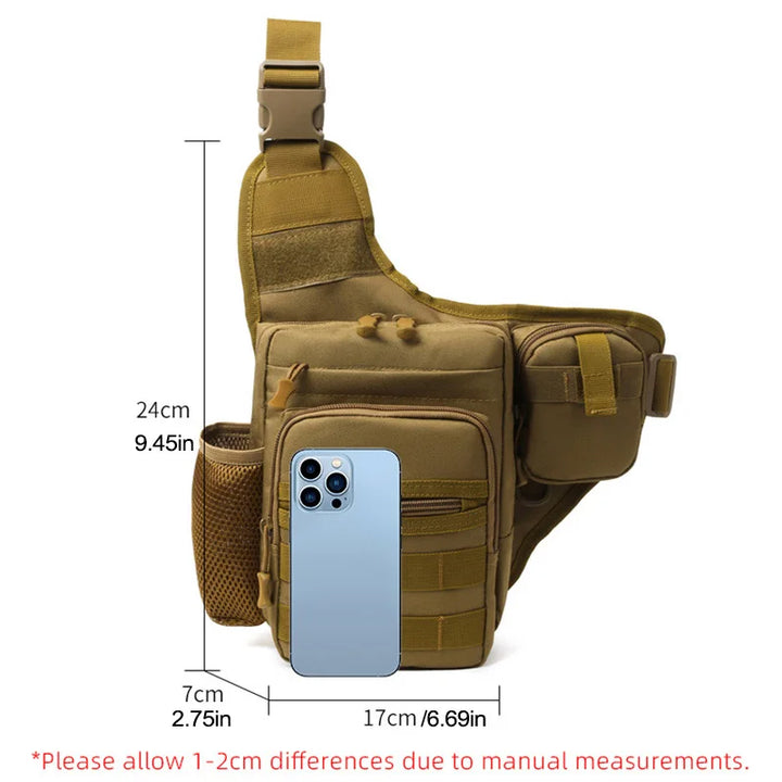 Multi-Pocket Crossbody Compact Hiking Chest Bag | Bowlift
