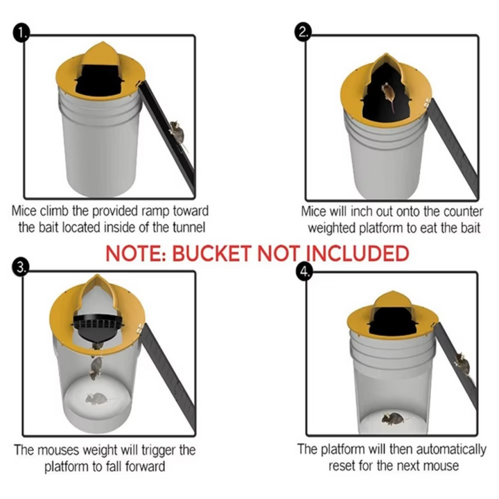 BowLift | Automatic Reset Mouse Trap for Home and Garden Pest Control
