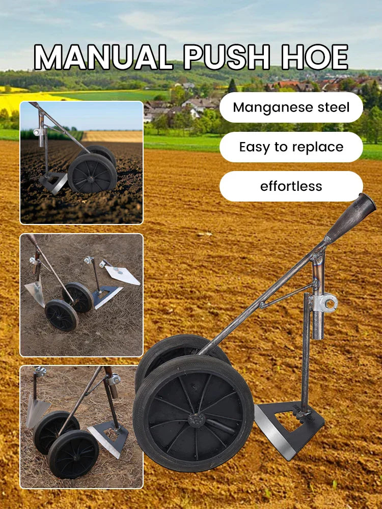 BowLift | GravoHack Duo Hand Hoe | Forged Manganese Steel | For Weeding & Loosening | Suitable for Wooden Handles