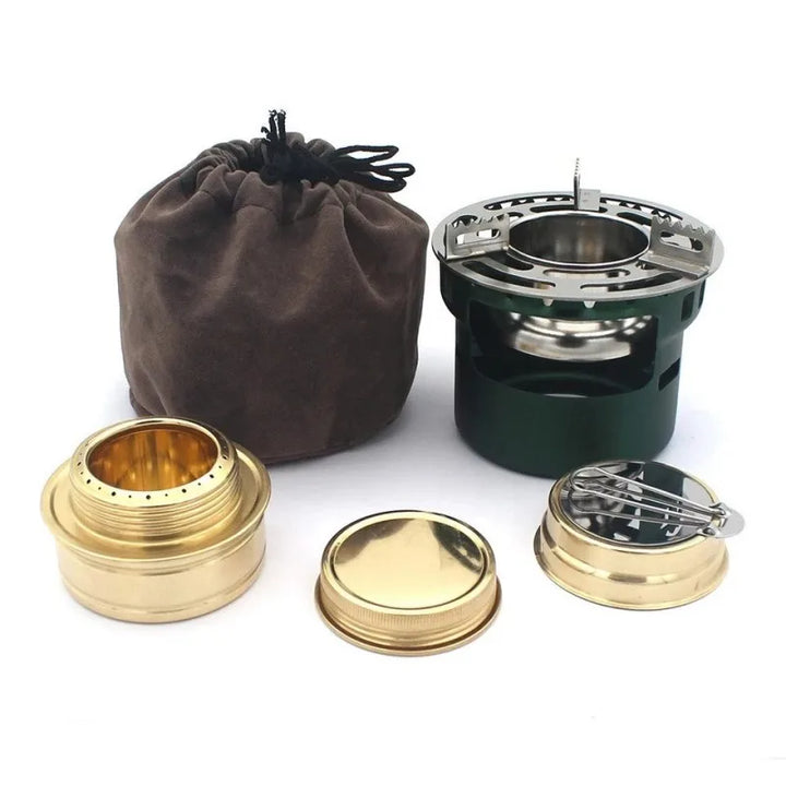 BowLift | Flamvino Alcohol Stove Outdoor Portable | Mini Camping Stove for Hiking & Trekking | Compact Spirit Burner for Outdoor Cooking & Survival