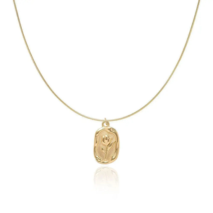 BowLift | Feminine Tulip Floral Pendant Necklace