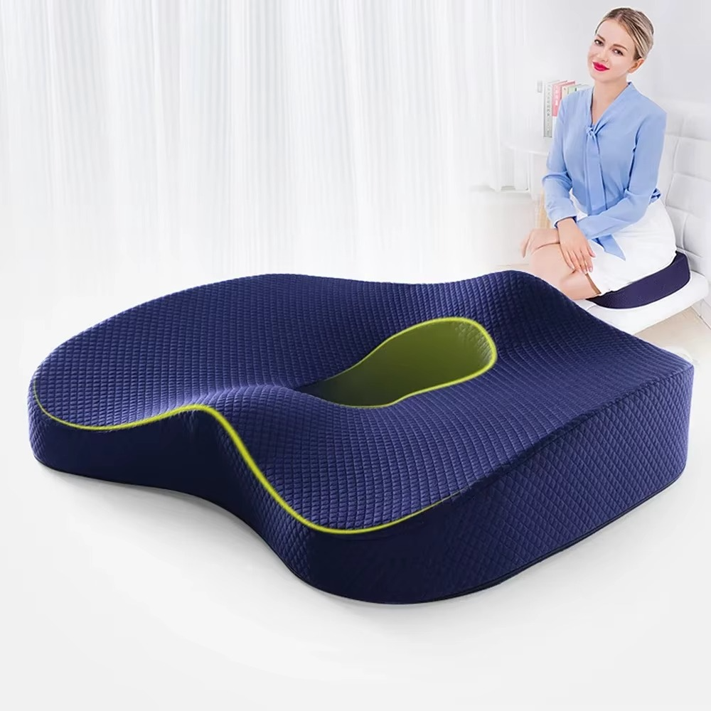 BowLift | Memory Foam Orthopedic Seat Cushion with Tailbone and Lumbar Support