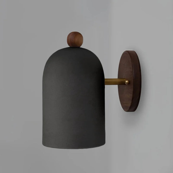 BowLift | Walnut Wall Lamp in Wabi-Sabi Style for Cozy Interior