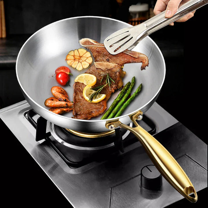 ChefSteel – Professional Stainless Steel Frying Pan for Gas & Induction | Bowlift