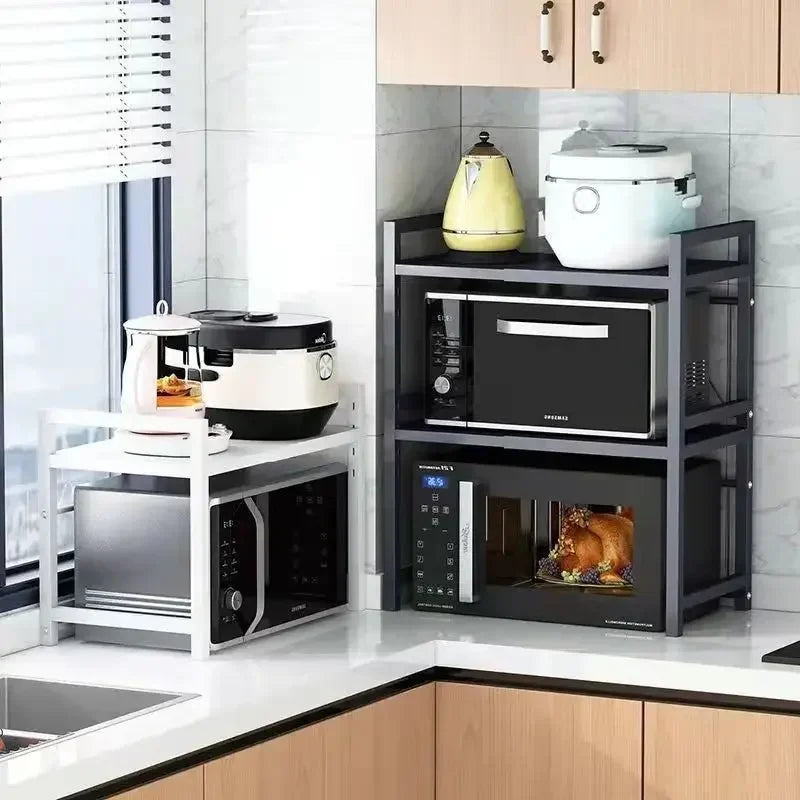 BowLift | Carbon Steel Retractable Double-Layer Kitchen Shelf – Milo